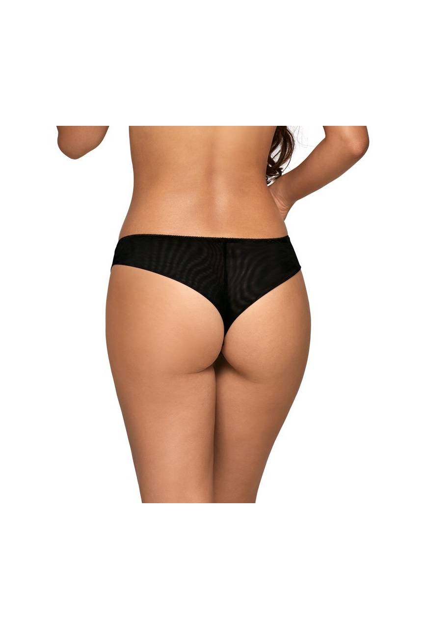 AVA Czarny Brazilian-Slip – aus Satin, sinnlich AV 1923/B