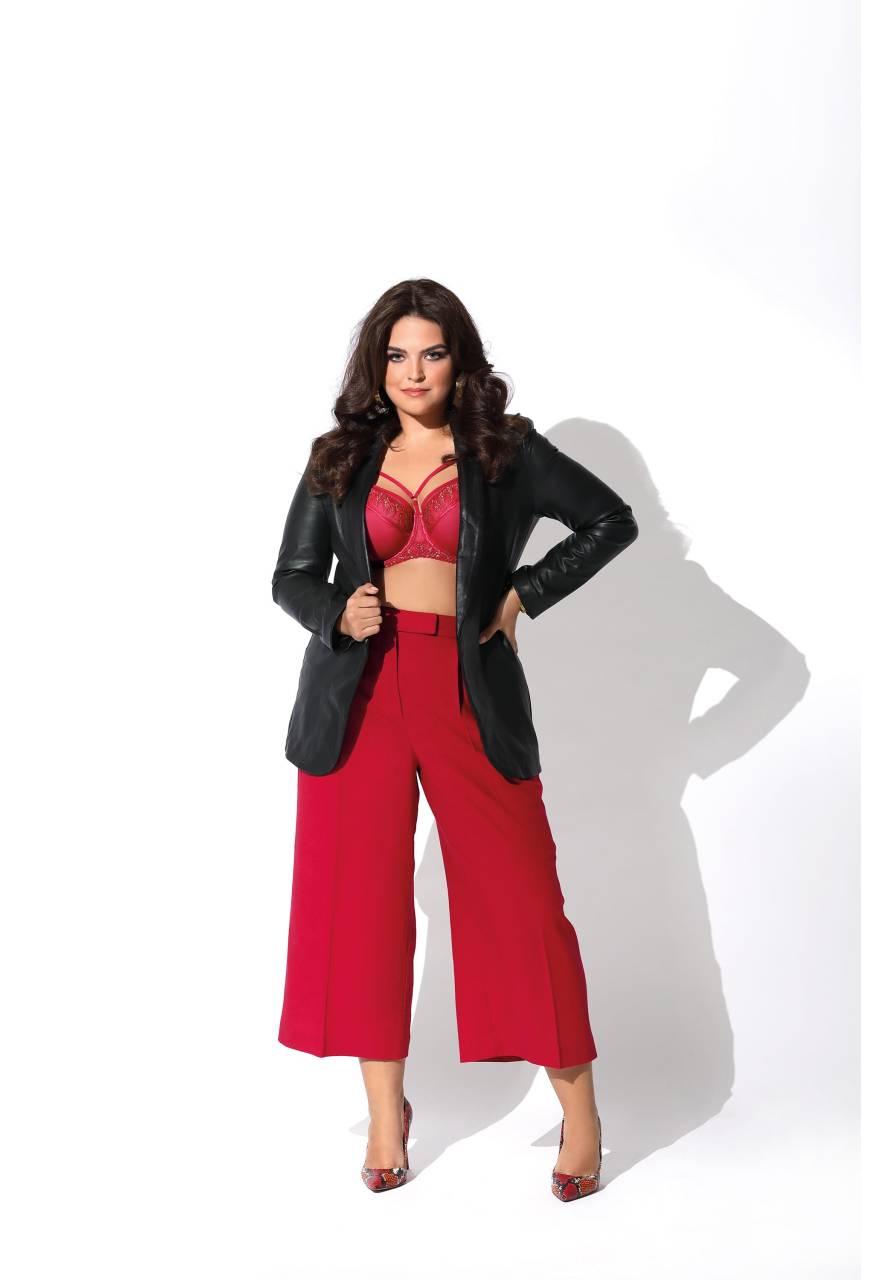 Biustonosz NOVIKA Semi Soft – czerwień i elegancja MARGOT N° 02
