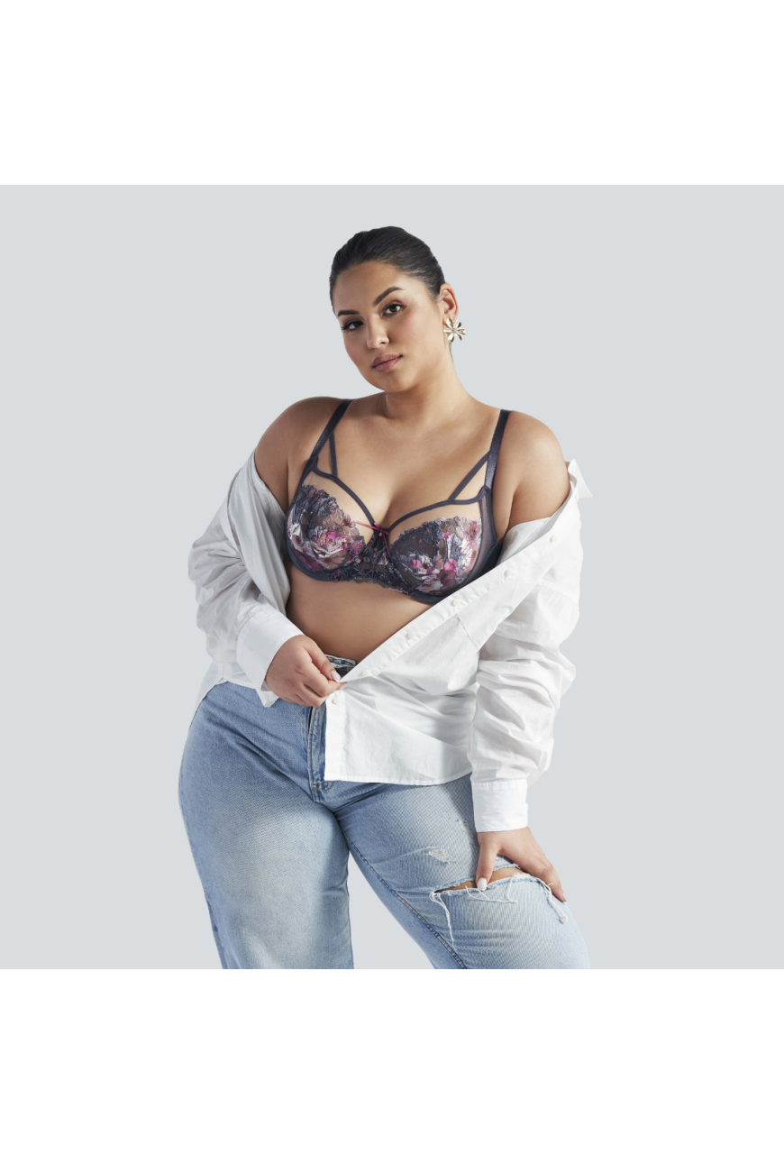 BH AVA, grau, bestickter Tüll – AV 2123 Soft Gray