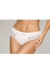 Slip AVA White – klassischer Schnitt, Stickerei und Schleife AV 1921