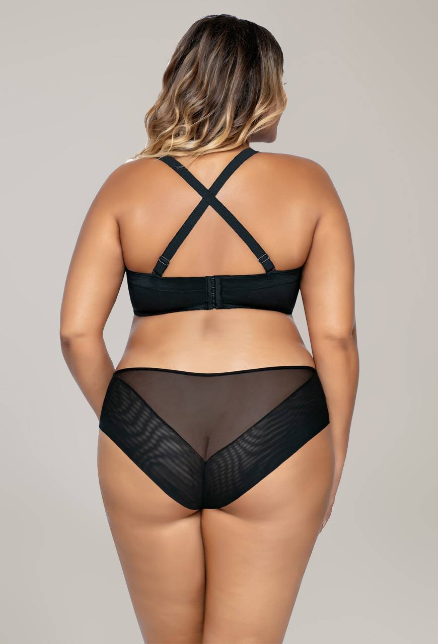 Biustonosz AVA bardotka czarna - AV 1787 STRAPLESS BLACK