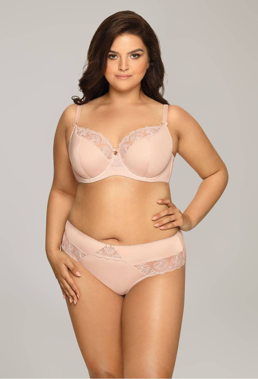 AVA Beige Semi Soft – polotvrdá podprsenka s výšivkou AV 1921