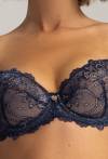 Podprsenka AVA v tmavě modré barvě, s push-up efektem – AV 2137 Push Up Navy Blue