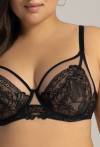 Podprsenka AVA, krajková braletka, černá – AV 2146 Soft Bralette Black