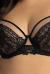 Podprsenka AVA, krajková braletka, černá – AV 2146 Soft Bralette Black