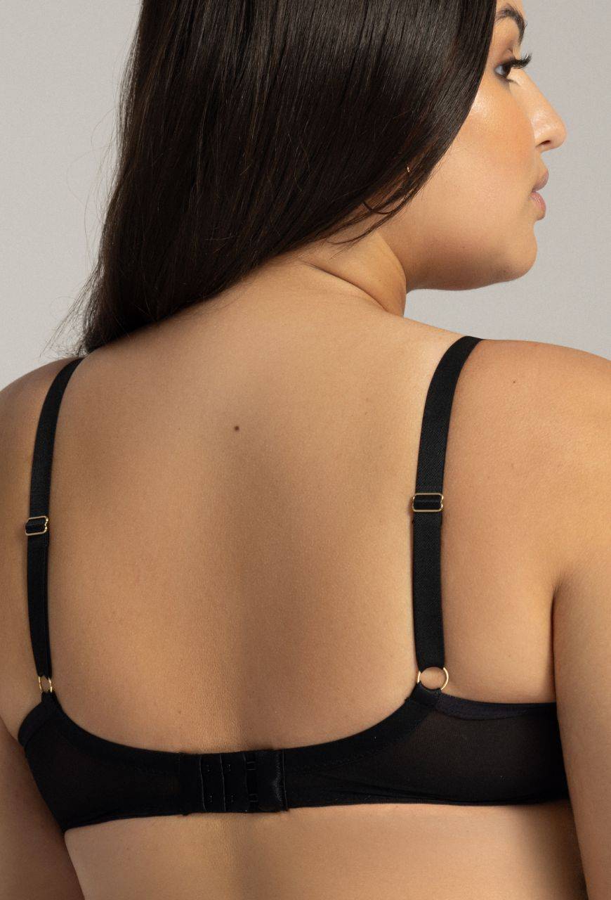 Podprsenka AVA, krajková braletka, černá – AV 2146 Soft Bralette Black