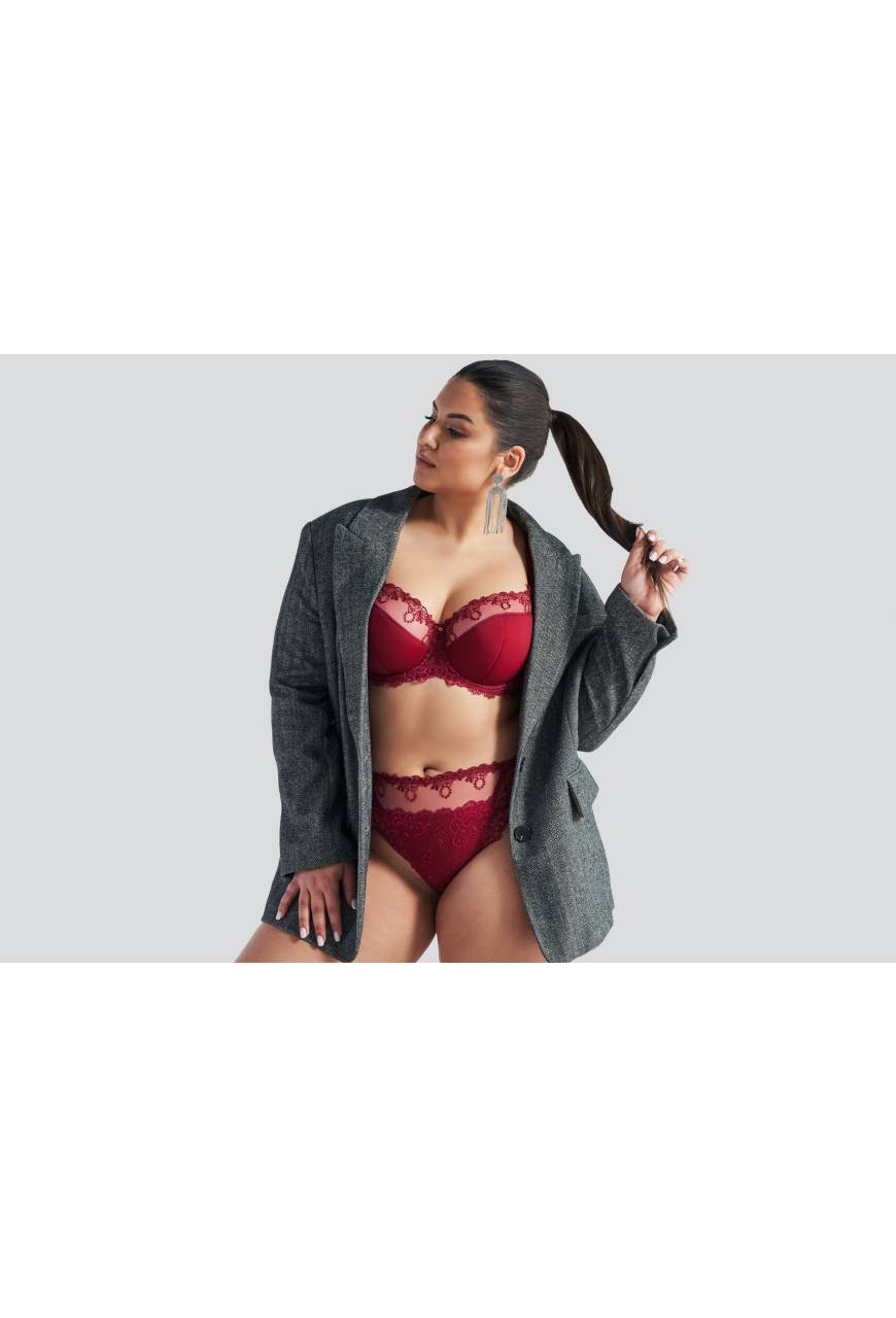 Biustonosz AVA, półusztywniany, rubinowy – AV 1030 Semi Soft Ruby