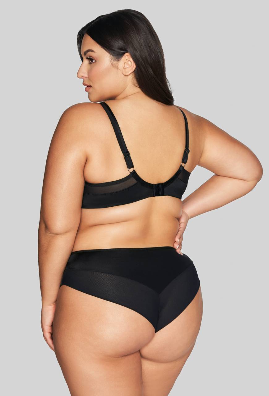 Biustonosz AVA czarny, półusztywniany - AV 2071 SEMI SOFT BLACK