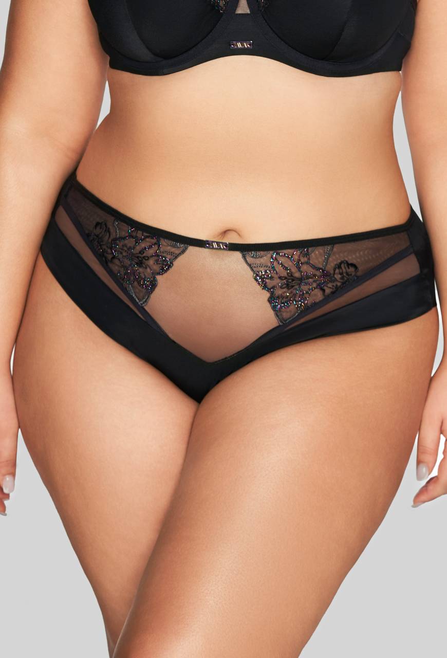 AVA Brasilianische Slips, schwarz, hoher Bund – AV 2072/B BLACK