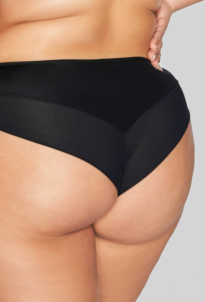 AVA Brasilianische Slips, schwarz, hoher Bund – AV 2072/B BLACK