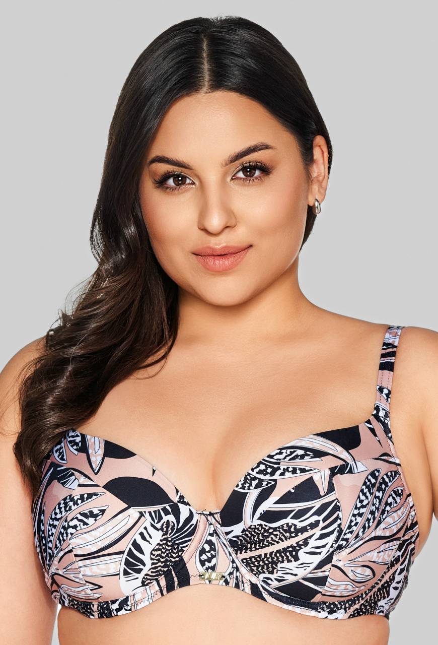 Biustonosz kąpielowy AVA z pełnymi miseczkami  – SK 220 Full Cup Latte