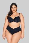 Brazyliany, majtki kąpielowe AVA czarne, eleganckie – SF 13/15/B Black
