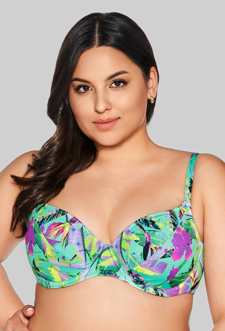 Biustonosz kąpielowy AVA miękki, zielony – SK 211 Soft Vibrant Green