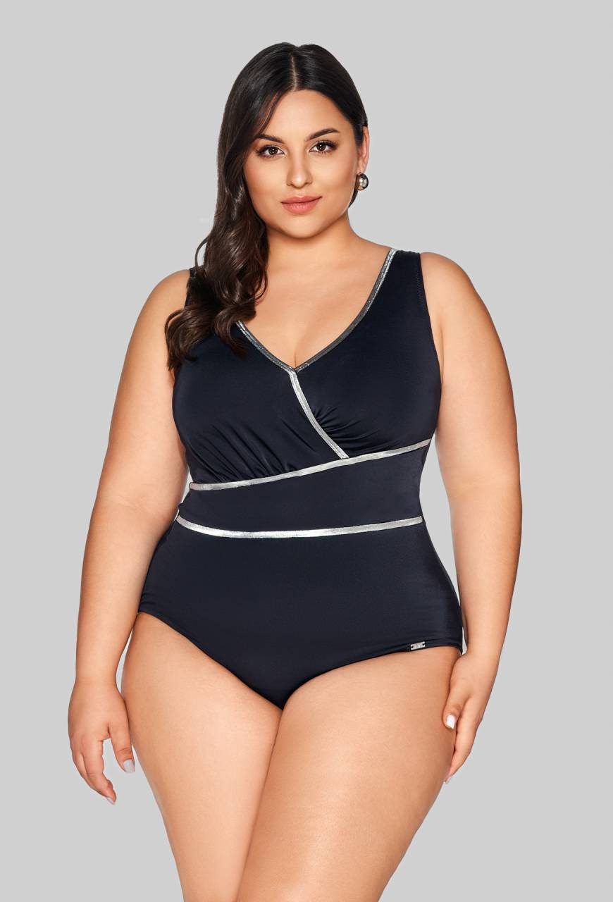 Strój kąpielowy jednoczęściowy AVA, modelujący, czarny – SKJ 62 Black
