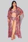 AVA Pareo-Umhang, lang, luftig – 027 Pink