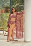 AVA Pareo-Umhang, lang, luftig – 027 Pink
