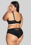 Brazyliany majtki AVA czarne, zmysłowe, złoty haft – AV 2114/B Black