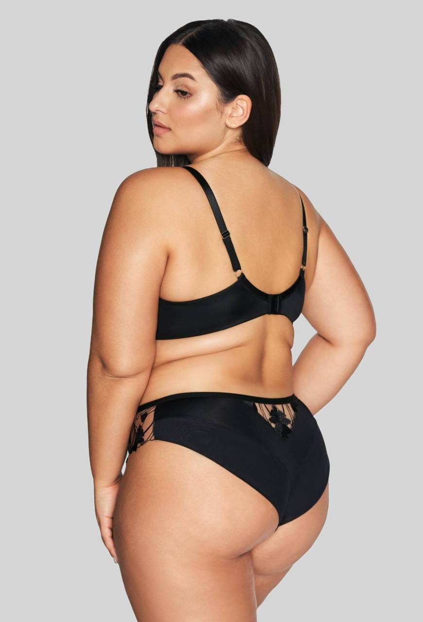 Biustonosz AVA czarny, haft, transparentny tiul – AV 2117 Soft Black