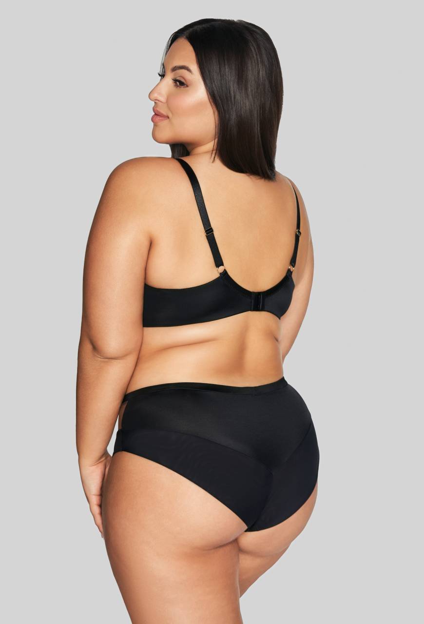 Biustonosz AVA czarny, haft, transparentny tiul – AV 2117 Soft Black