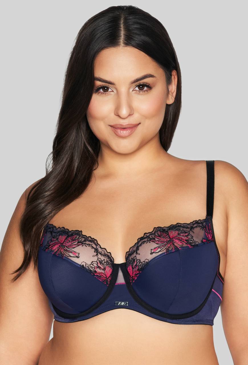 Biustonosz AVA granatowy, półusztywniany – AV 2119 Semi Soft Navy Blue