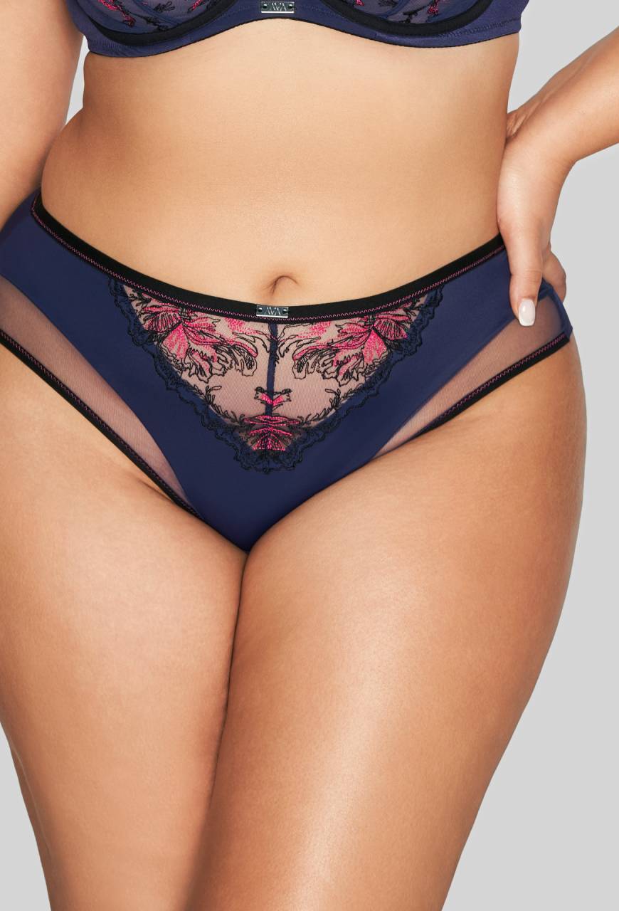 Brazyliany AVA granatowe, zmysłowe, eleganckie – AV 2119/B Navy Blue