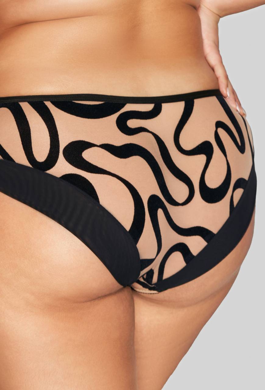 Figi AVA majtki beżowe, aksamitne, klasyczne – AV 2125 Beige