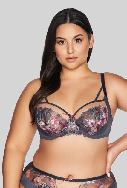 Podprsenka AVA, šedá, s výšivkou z tylu – AV 2123 Soft Gray