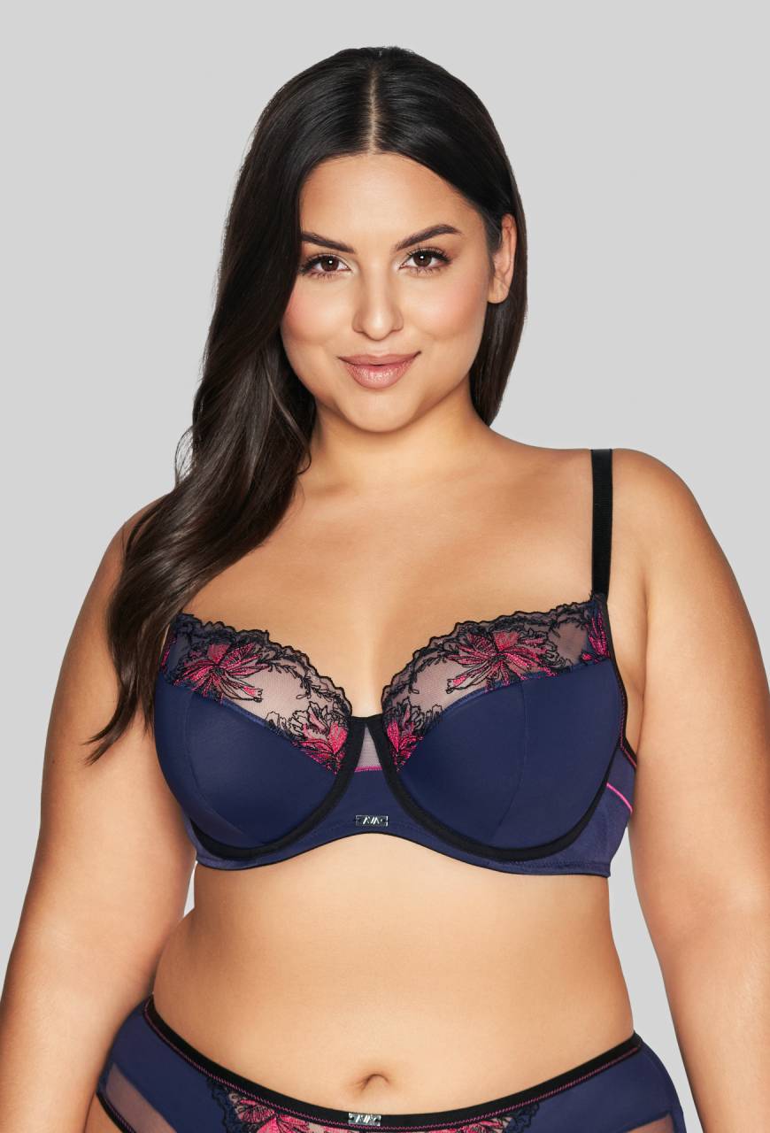 Biustonosz AVA granatowy, półusztywniany – AV 2119 Semi Soft Navy Blue