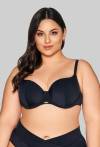 SK 313 Half Cup Black Bra