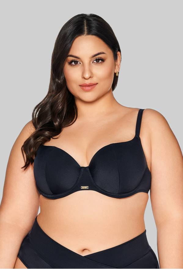 SK 313 Half Cup Black Bra
