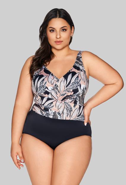 SKJ 61 Latte one-piece swimsuit