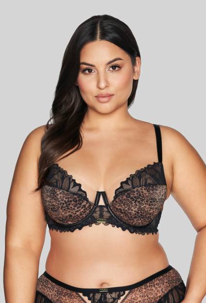 Biustonosz AVA czarny, półusztywniany - AV 2132 SEMI SOFT BLACK PANTHER