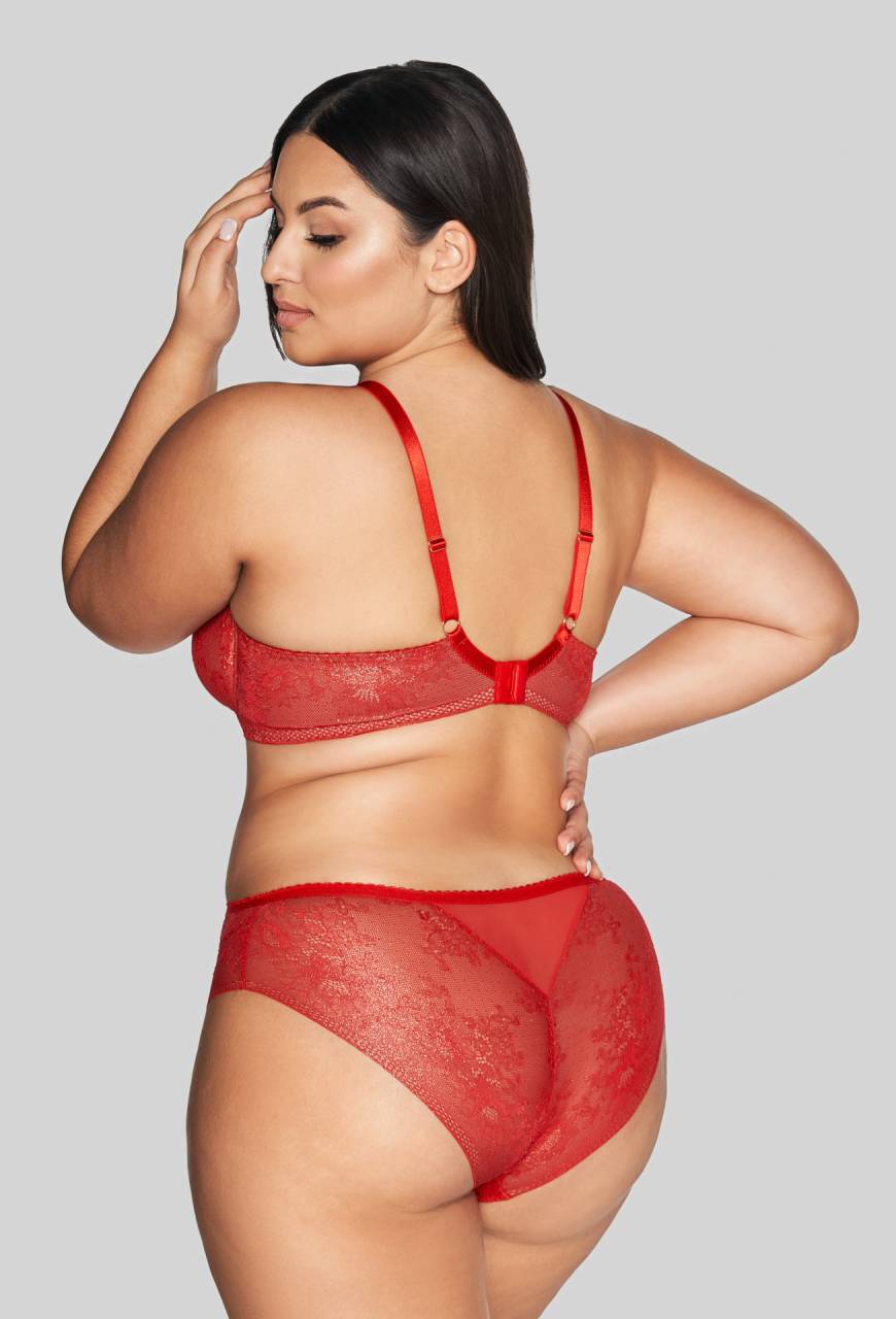 Biustonosz AVA czerwona zmysłowa, miękkie miseczki - AV 2128 Soft Red