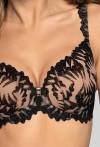 Novika czarny biustonosz push-up z haftem – SOPHIE N° 01 PUSH UP NOIR