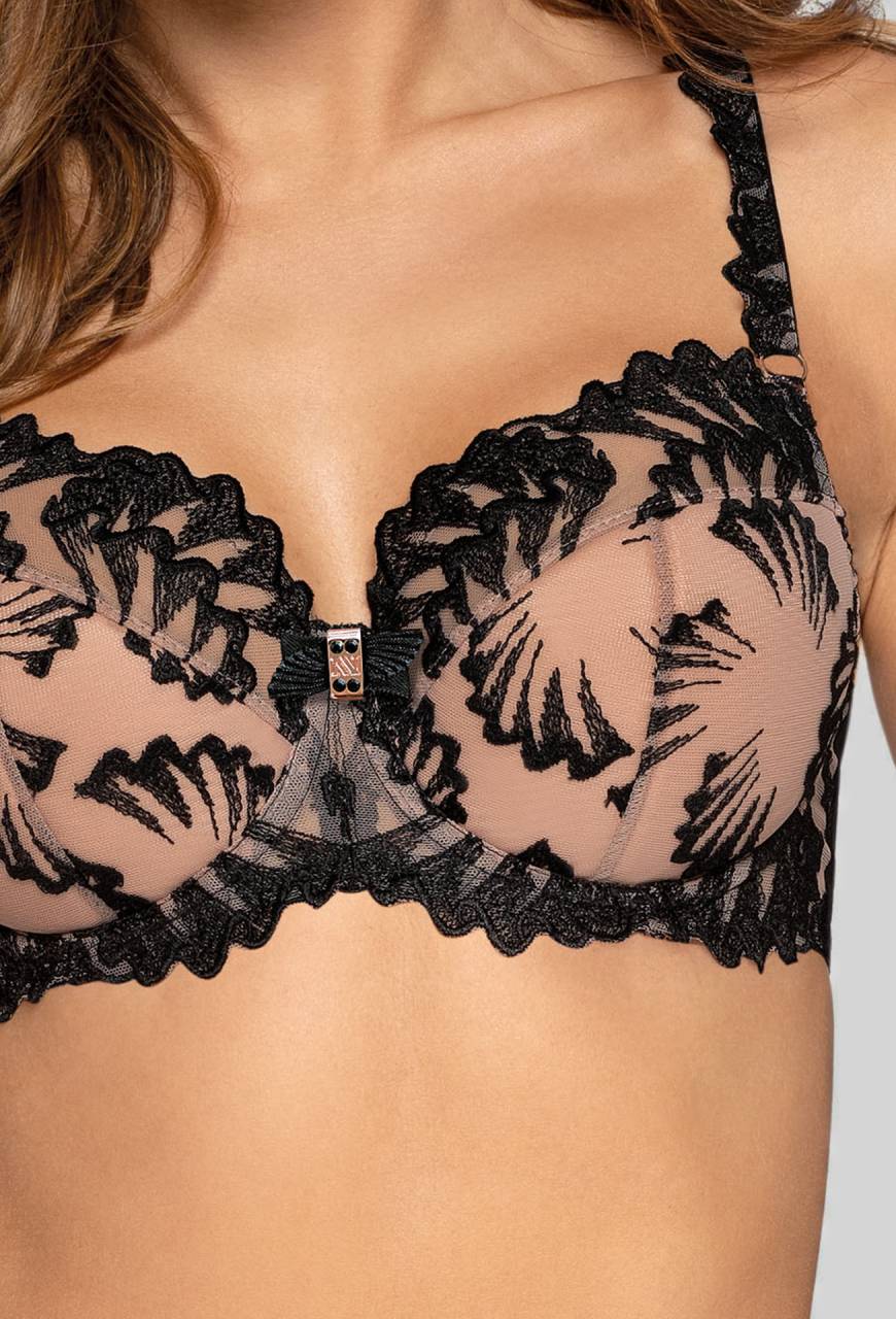 Černá polotvrdá podprsenka NOVIKA – SOPHIE N° 02 SEMI SOFT NOIR