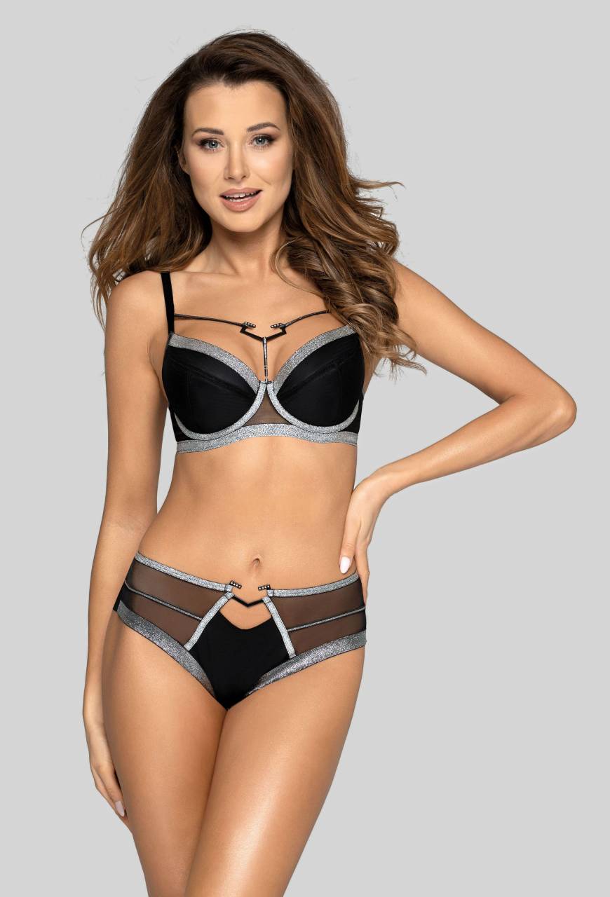 Černá podprsenka NOVIKA – HALLEY N° 01 PUSH UP BLACK