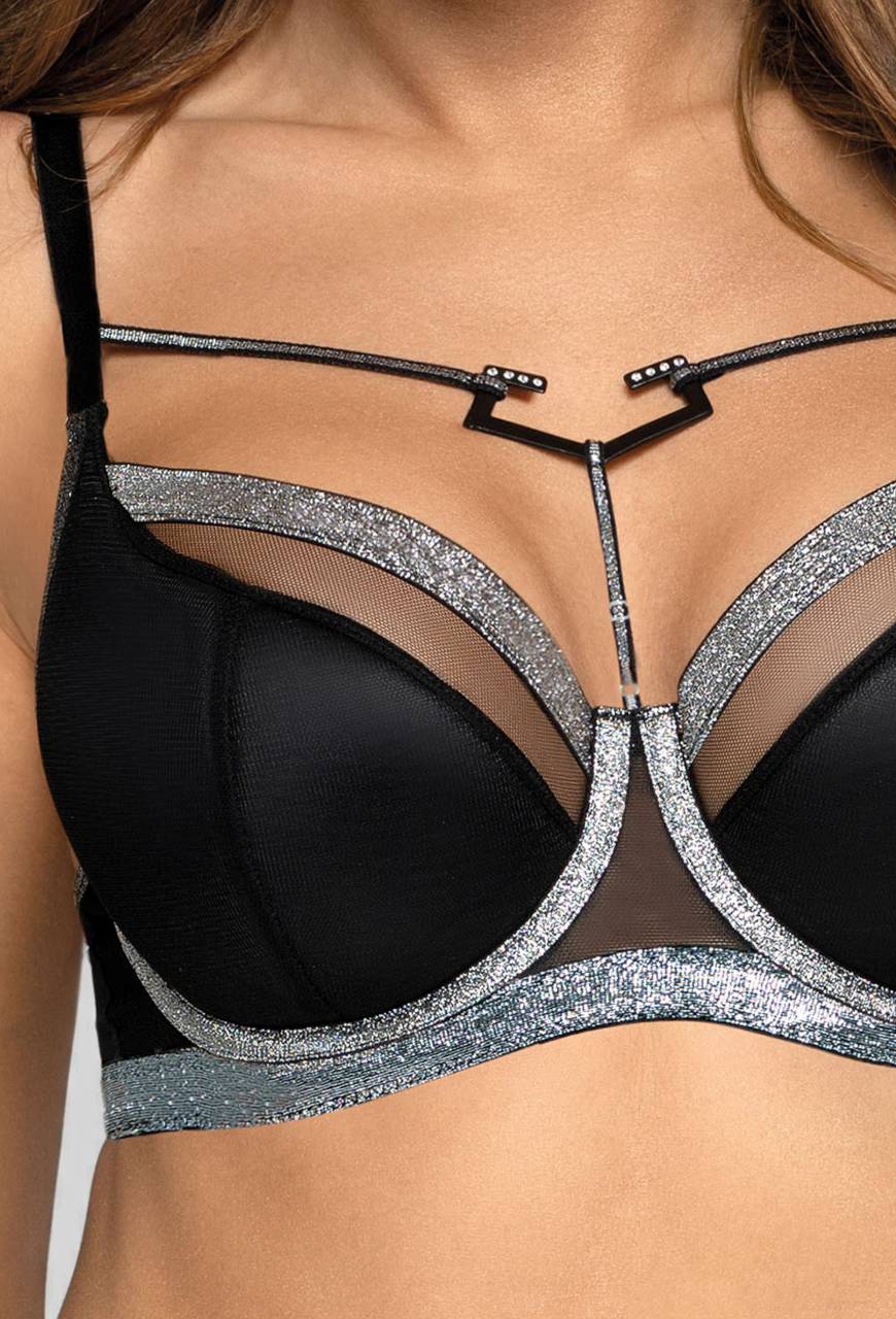 Czarny biustonosz NOVIKA półusztywniany – HALLEY N° 02 SEMI SOFT BLACK