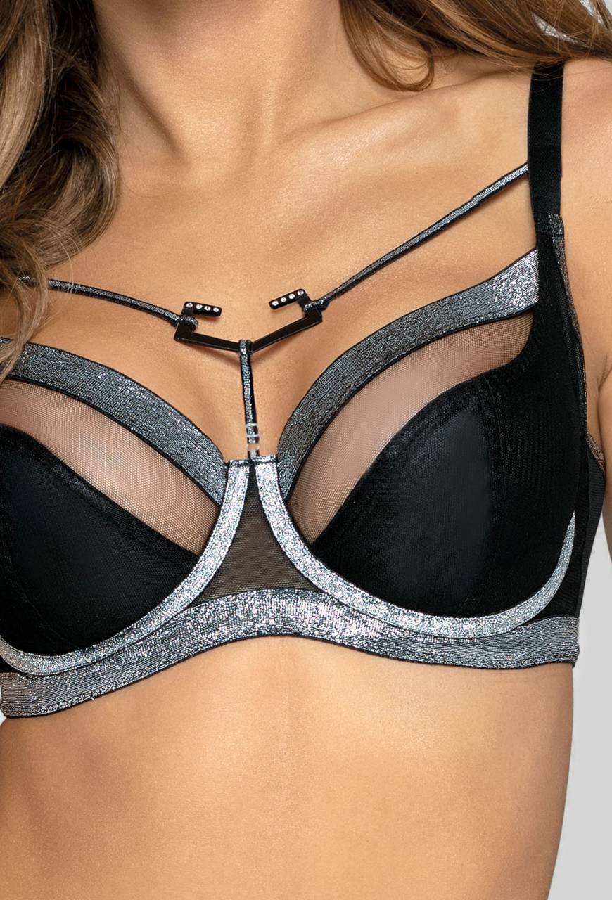 Černá podprsenka NOVIKA – HALLEY N° 03 SOFT BLACK