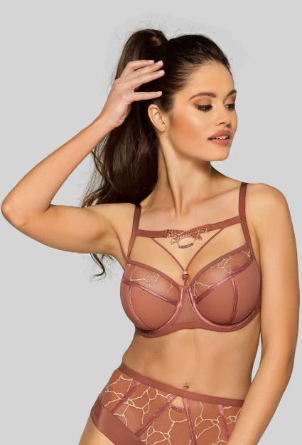 Biustonosz NOVIKA dwudzielne miski – SAVANE N° 02 SEMI SOFT CEDAR