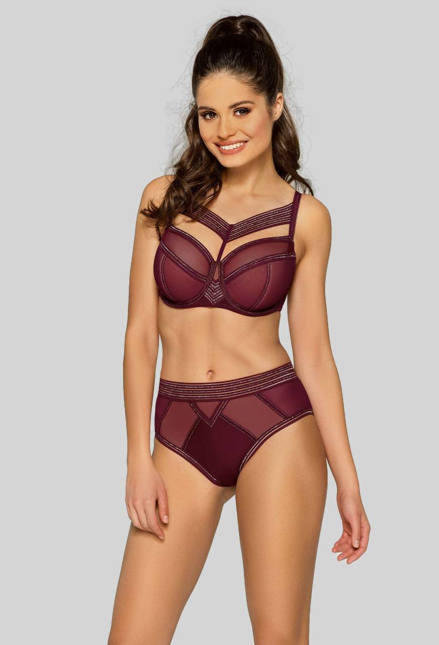 Halbversteifter BH Novika in Weinrot  Lou Lou N° 02 Semi Soft Wine