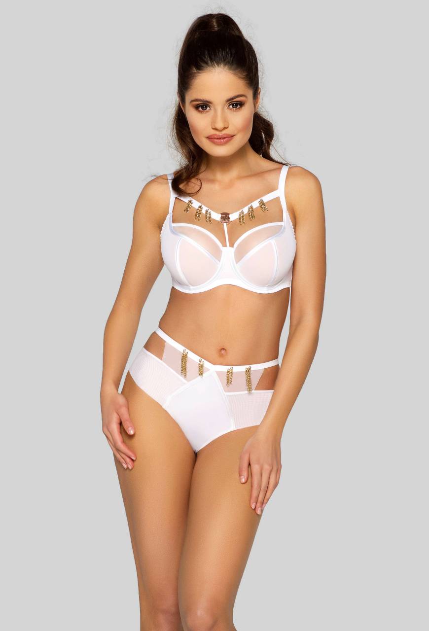 Biustonosz luksusowy Novika biały - Pure Poison N° 02 Semi Soft White