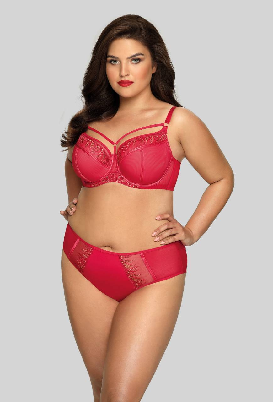 Podprsenka NOVIKA Semi Soft – červená a elegance MARGOT N° 02