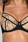 Biustonosz push-up czarny NOVIKA z haftem – MARBRE N° 01
