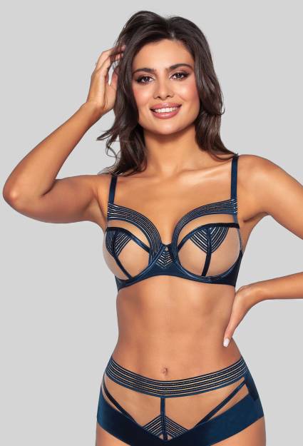 Biustonosz NOVIKA miękkie miseczki - LOUNA N° 03 SOFT MARINE