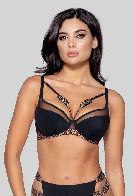 Biustonosz NOVIKA czarny – ZOELLE N° 01 PUSH UP BLACK