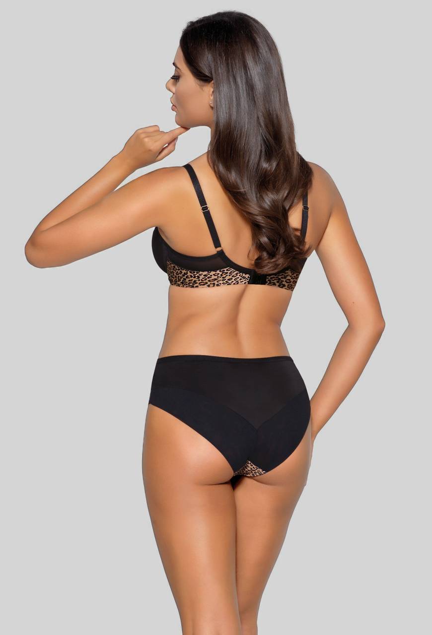 Biustonosz NOVIKA czarny, półusztywniany – ZOELLE N° 02 SEMI SOFT BLACK