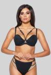 Biustonosz AVA zmysłowy, czarny - LEAH N° 01 PUSH UP BLACK