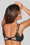 Biustonosz NOVIKA, cętkowany, koronka – ALIYAH N° 02 SEMI SOFT BLACK
