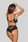 Biustonosz NOVIKA, cętkowany, koronka – ALIYAH N° 02 SEMI SOFT BLACK