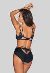 Biustonosz NOVIKA, cętkowany, koronka – ALIYAH N° 02 SEMI SOFT BLACK
